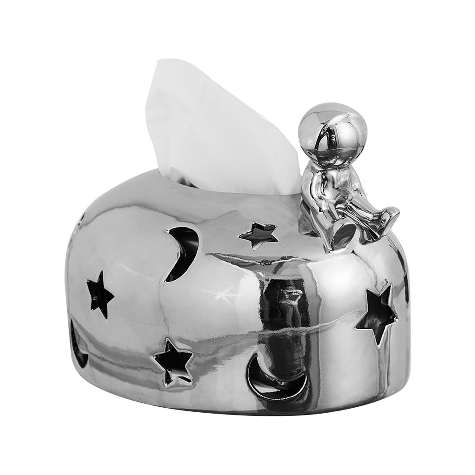 Sturdy Resin Tissue Box in Elegant Silver Color for a Touch of Elegant in Any Room Tissue Storage Solution Daily Use Stylish Dispenser