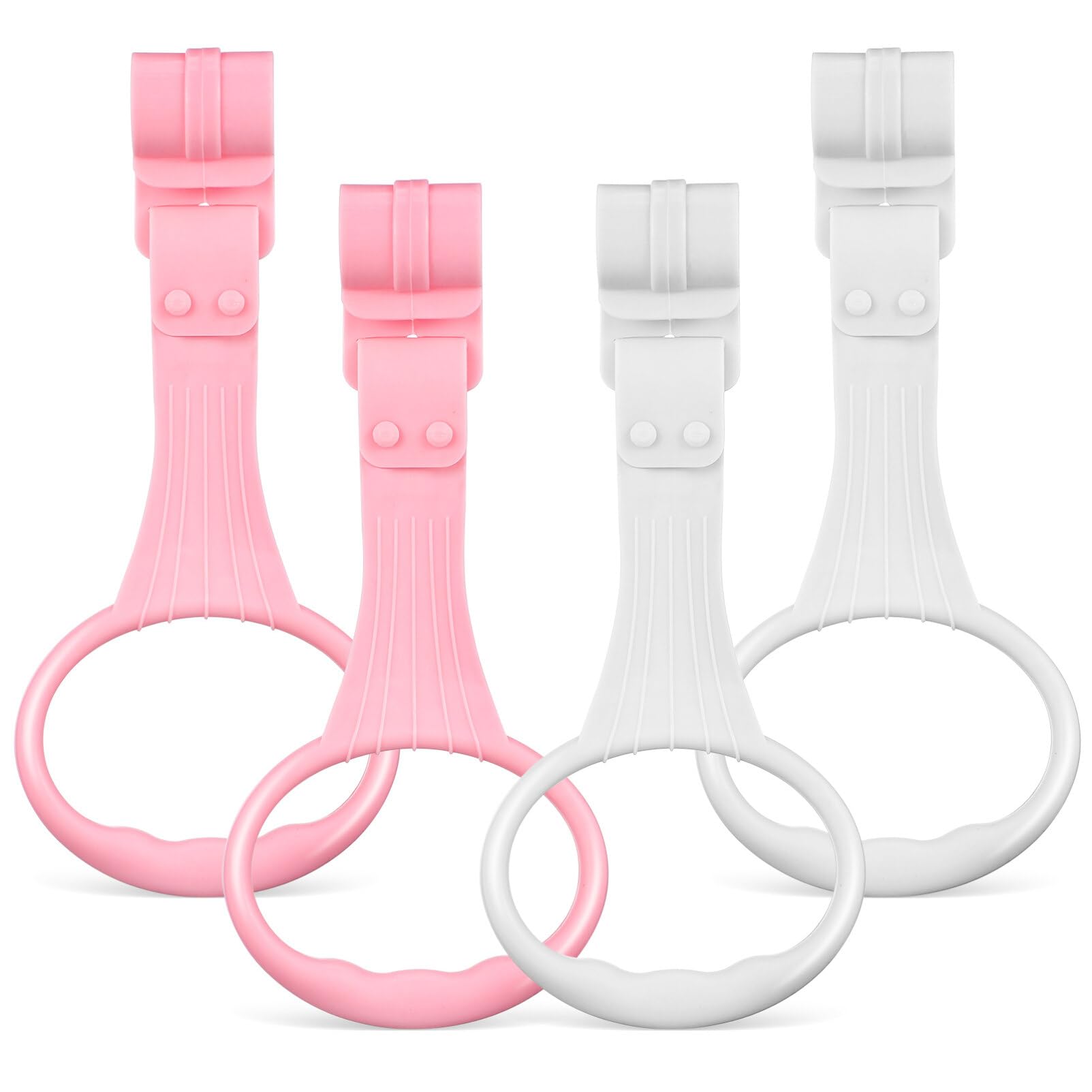 Toyvian Baby Pull up Rings: 4 Pcs Pullups Handles for Baby Playpen - Infant Pull to Stand Toys Crib Walking Assistant Rings