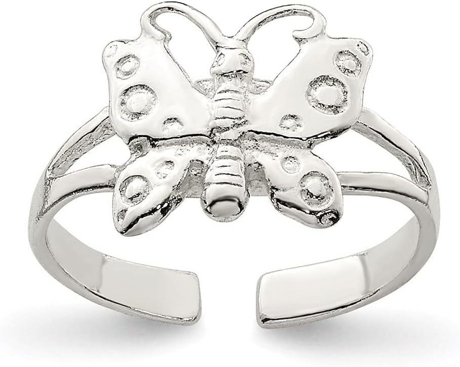 Diamond2Deal 925 Sterling Silver Polished Fancy Toe Ring