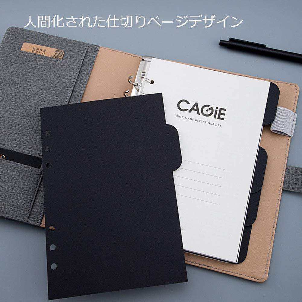 Amazon.co.jp: システム手帳 A5サイズ ノート 合皮 布の 革 メモ帳 80