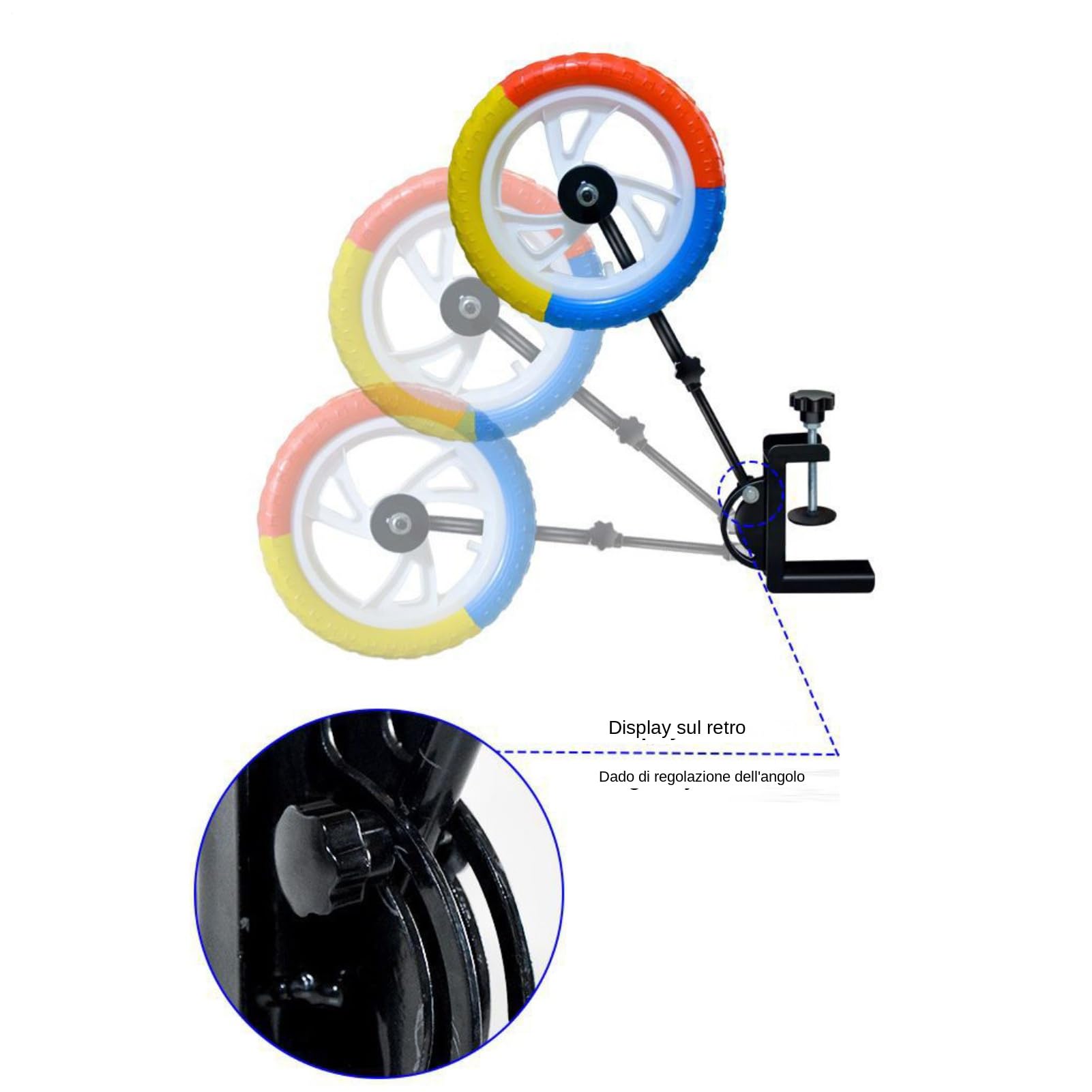 Entrenador de – Máquina de práctica con clip de rebote de pelota | Dispositivo de entrenamiento en bucle para un jugador | Unidad de coordinación de movimiento de manos
