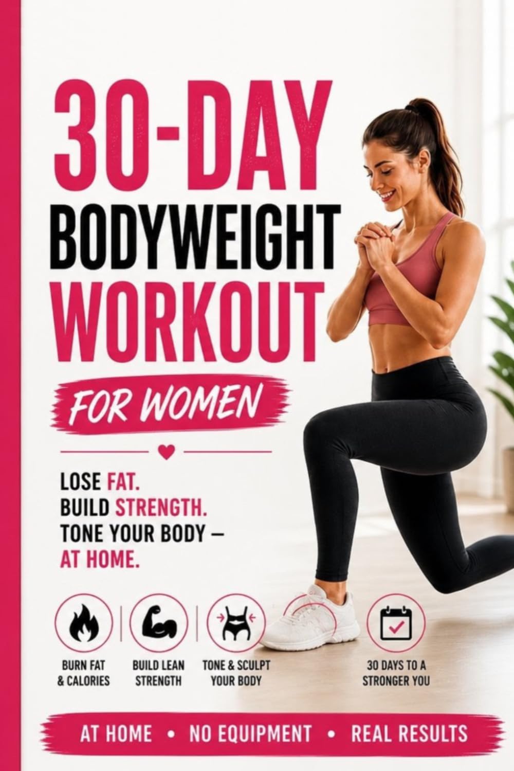 30-Day Bodyweight Workout for Women: Lose Fat, Build Strength & Tone Your Body at Home — No Equipment Needed