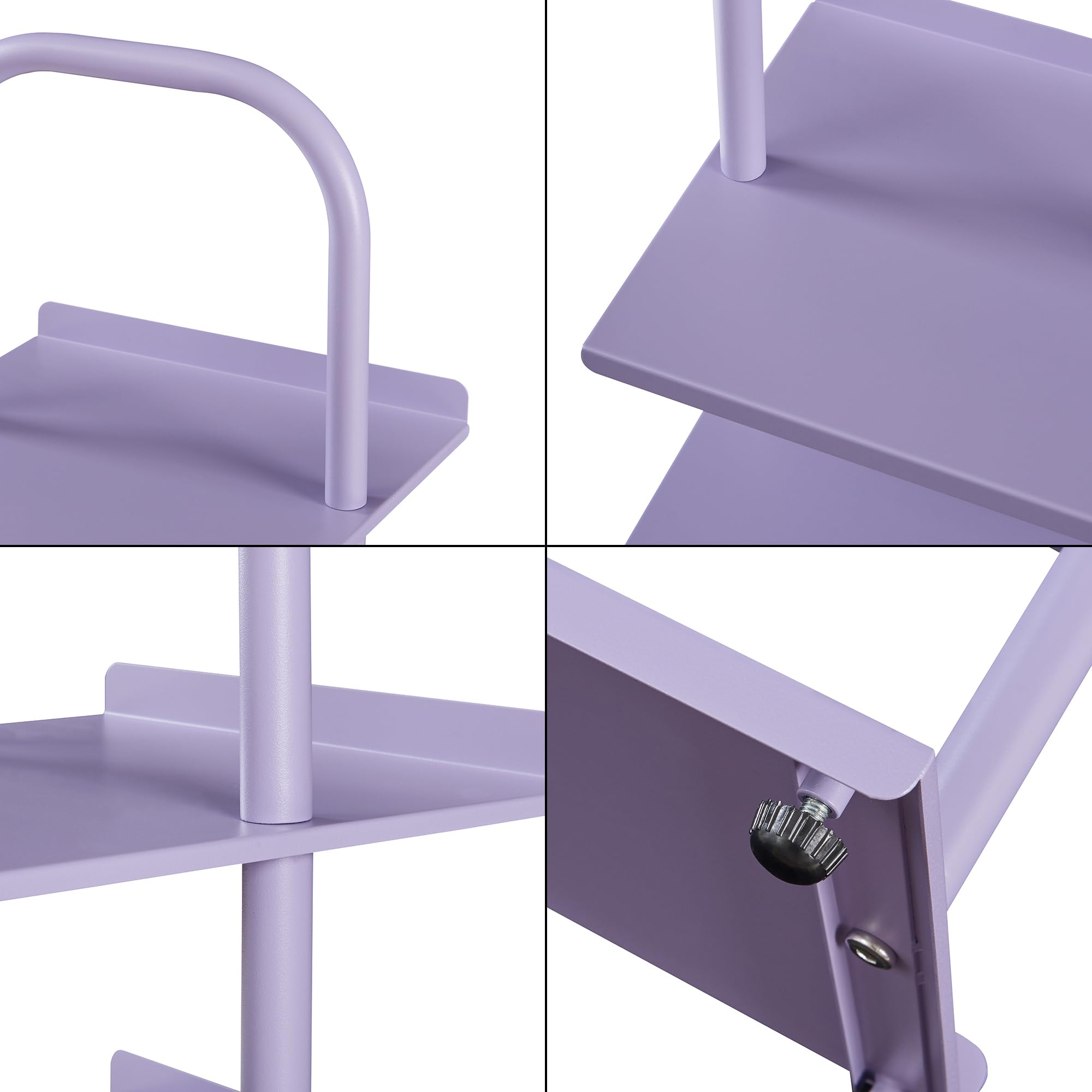 [en.casa] Scarpiera per Cameretta a 5 Ripiani Scaffale Multifunzionale Porta Scarpe Oggetti per Bambini Mobile per Ingresso Corridoio in Acciaio 96x30x27 cm - Viola