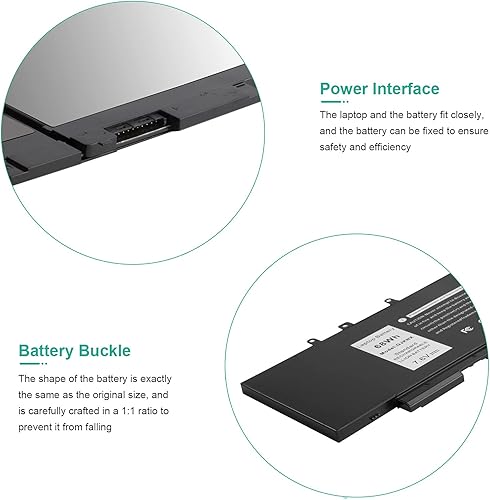 Miniatura 4 de Fancy Buying 68W GJKNX - Batería para laptop Dell Latitude 5480 5580 5280 5288 5290 5488 5490 5491 5495 5590 5591 E5480 E5580 E5490 E5590 Precision