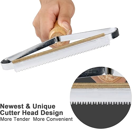 Miniatura 3 de Máquina de afeitar portátil de tela, paquete de 3 cepillos limpiadores de pelo para mascotas, gatos, perros, removedor de pelo para muebles, ropa,