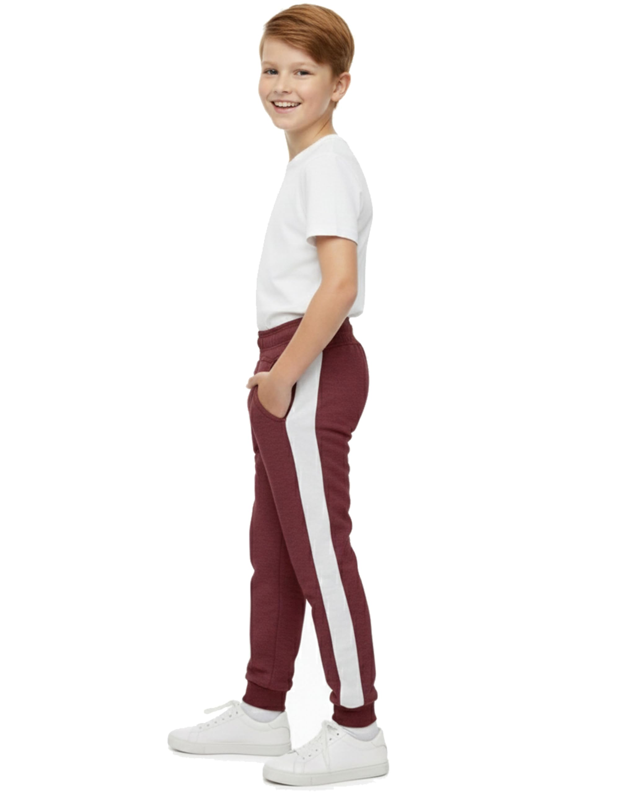 Sam & Rash Boys Fleece Warm Trackpants, Kids Jogger for Winter Session Thermal Soft and Comfort Lower for Kids (in, Age, 11 Years, 12 Years, Regular, Blue & Maroon) - Image 3 thumbnail
