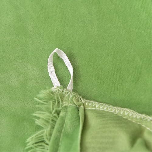 Miniatura 8 de Juego de funda de edredón esponjosa, tamaño matrimonial, color verde, ultra suave, esponjoso, juego de funda de edredón mullido, juego de ropa de