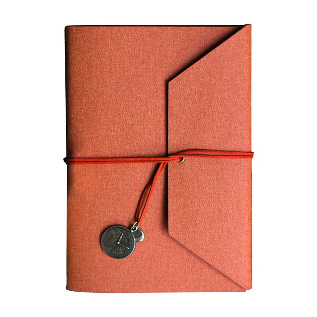 6-Ring Binder Notebook, A5 PU Leather Loose Leaf Notebook Folder, Travel Writing Notebook Diary Binder(Retro,O)