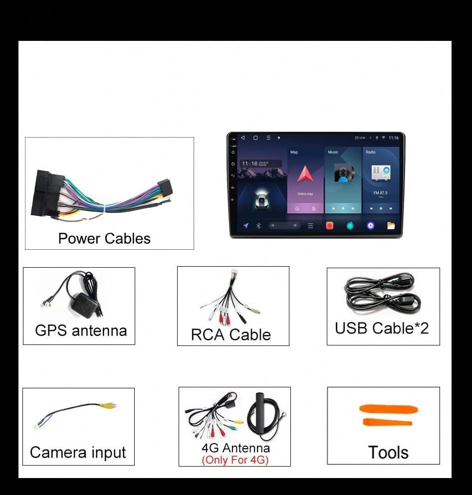Autoradio 2 DIN Dodge Ram 1500 2500 Android Auto GPS CarPlay 4 Nuclear 7