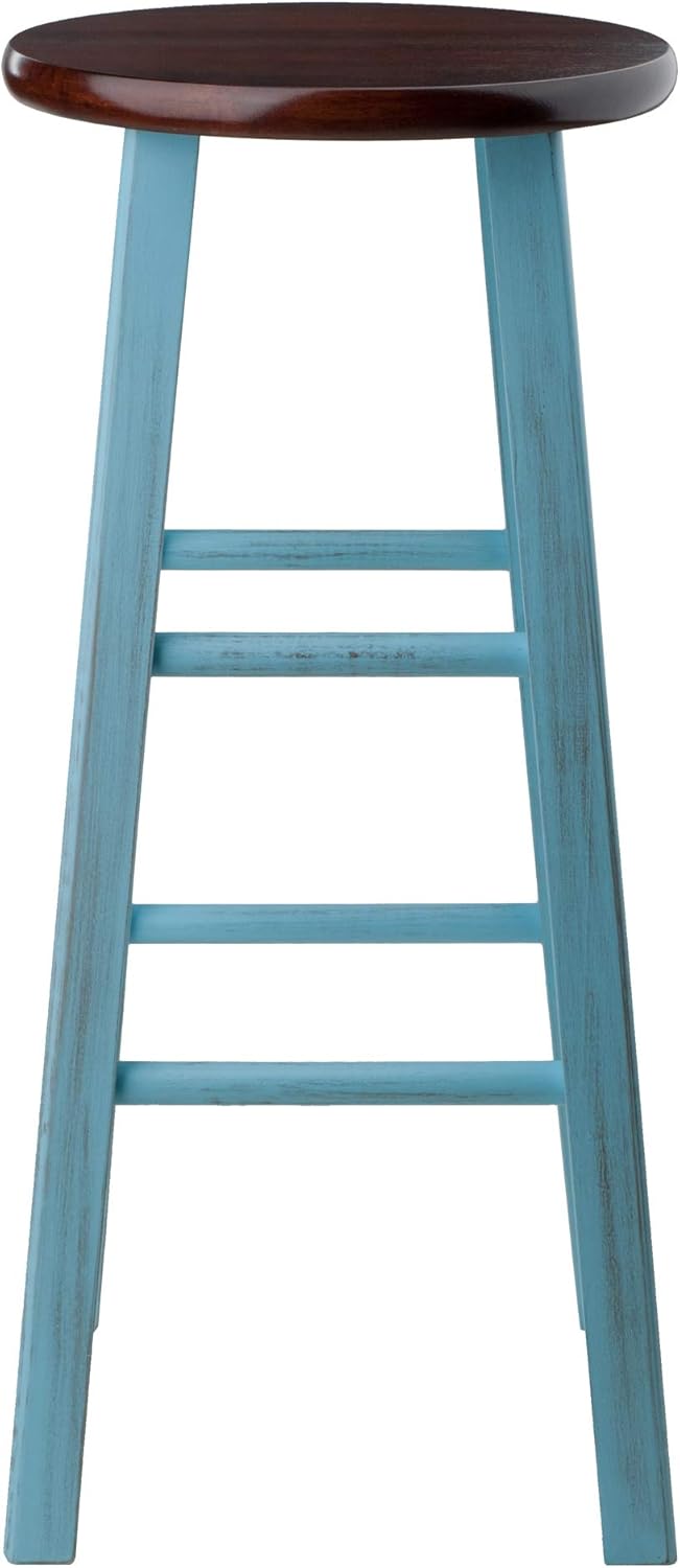 Winsome Ivy Square Leg Counter Stool, Classic Backless Bar Chairs for Kitchen & Dining Room Seating, Timeless Essential Furniture for Home, Dorm, Apartments