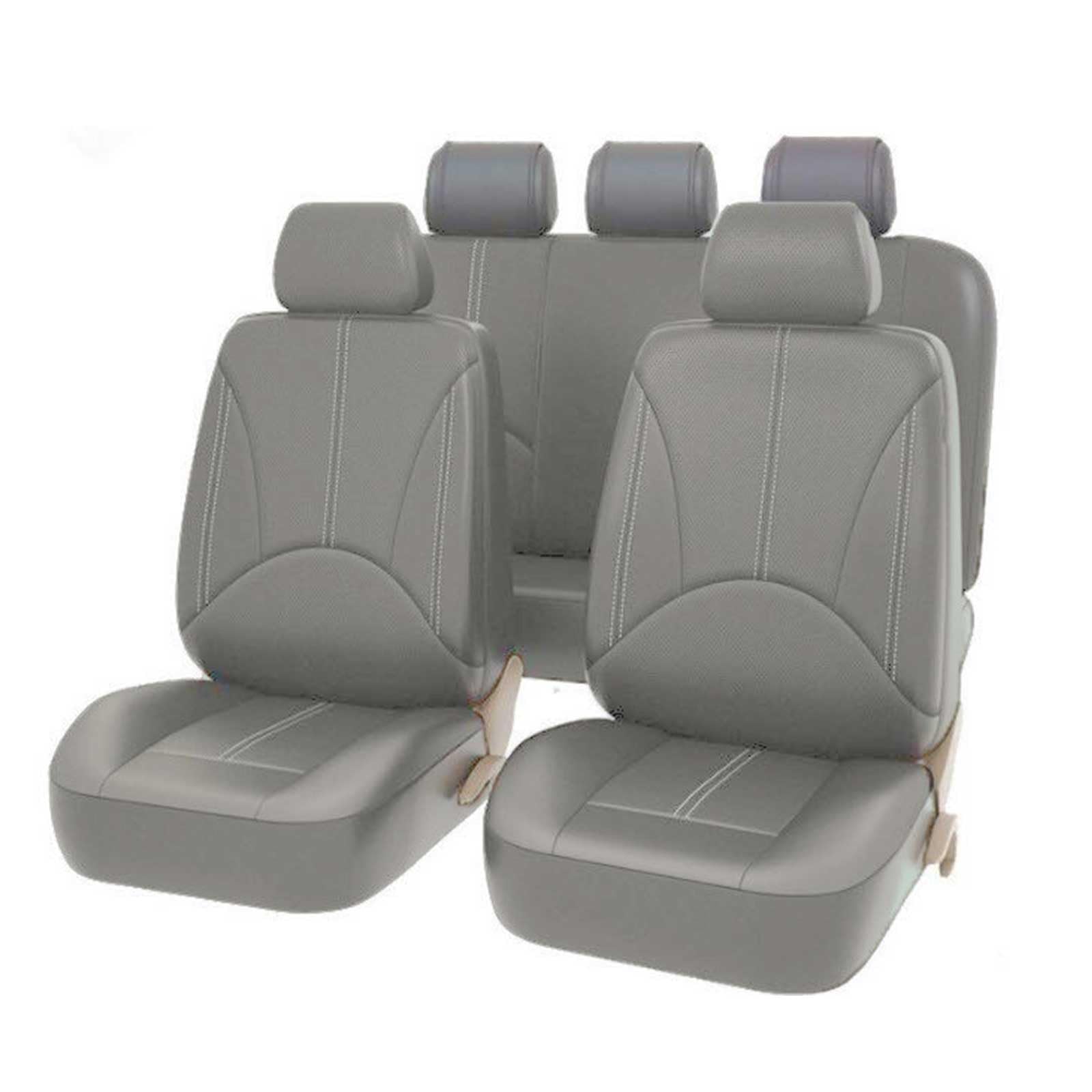 Coche Juegos Cubreasientos para Toyota Prius 2009-2012,Delanteros Y Traseros Fundas ​Asientos Coche Respirable Cómodo Fundas Asientos Accesorios, Gray