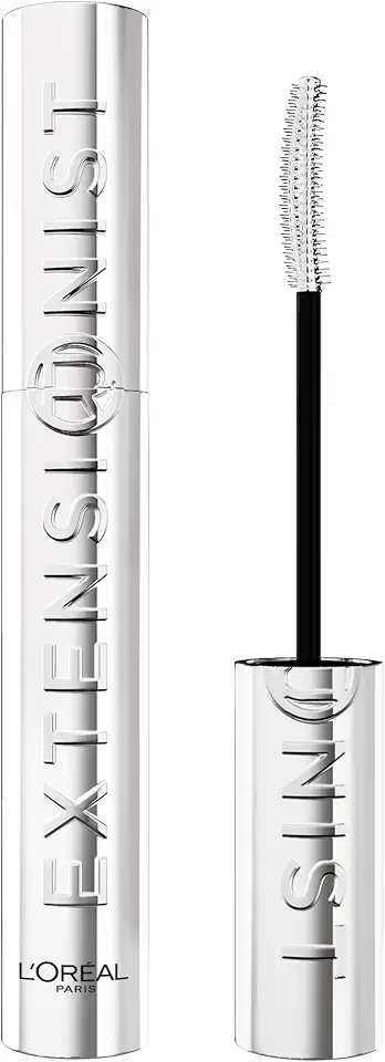 L'Oreal Paris Extensionist Mascara, Lengthening, Volumizing, and Curling Formula For a Lash Extension Eye Makeup Look, Washable Blackest Black
