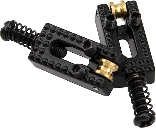 Miniatura 5 de Yootones Yootones Metal Roller Bridge Tremolo Sillas con llave para Stratocaster Squier Fender Strat Tele Guitarra Eléctrica (negro)