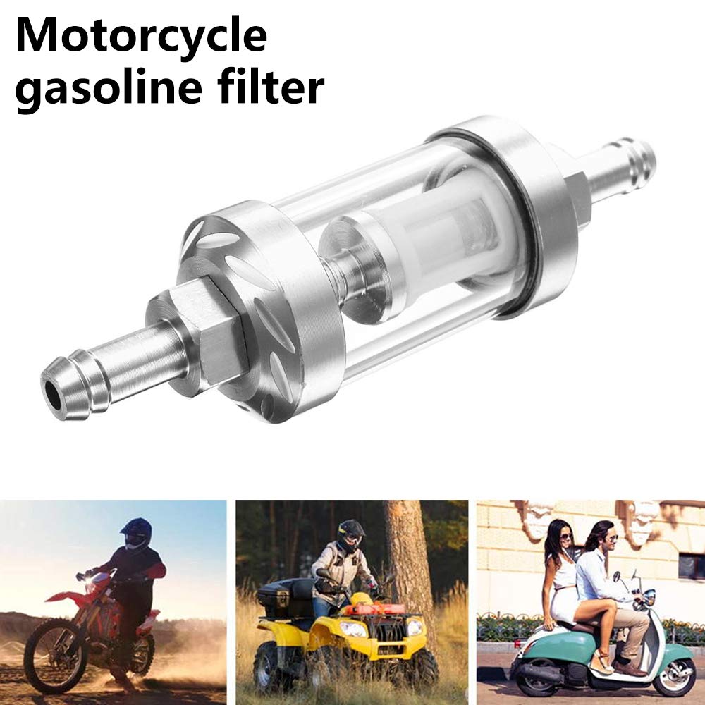 Sollbry 12 Pièces Filtre à Carburant Motos, Filtre a Essence Pour Moteur En Ligne, Filtre à