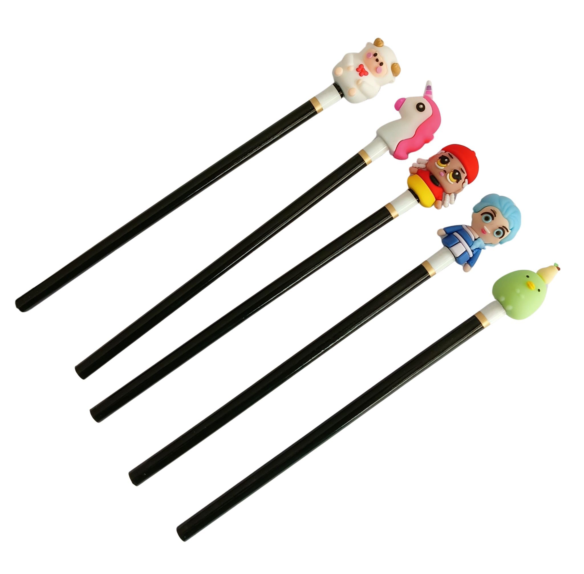 Cute Animal Pencil Toppers - 10 Random Designs -5 Cute Animal Pencil Toppers - 10 Random Designs -5