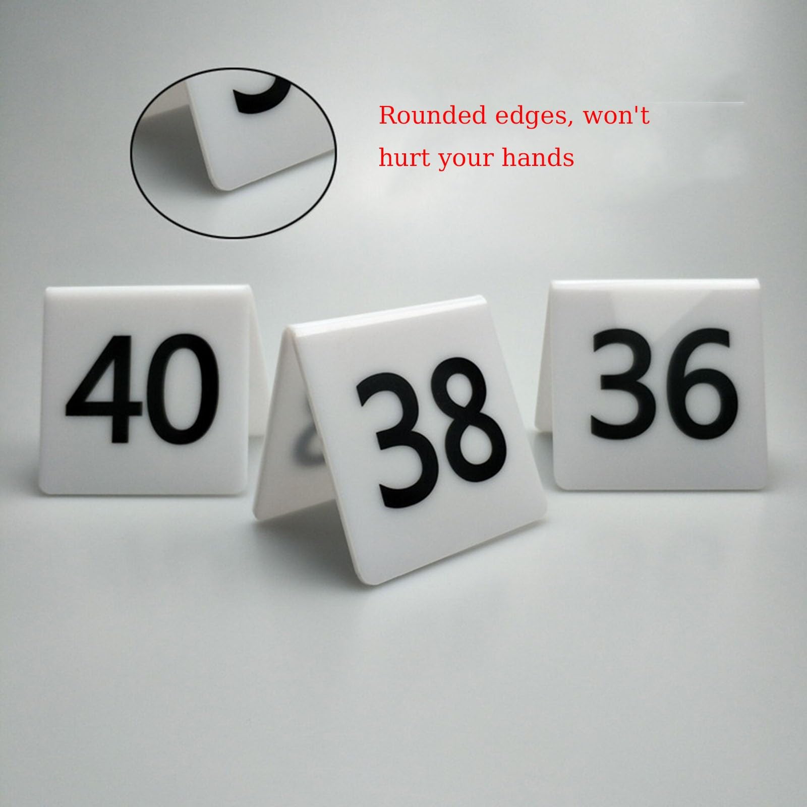 Tarjeta de número de asiento digital de doble cara for restaurante | El almacenamiento apilable ahorra espacio, es resistente al calor, no se deforma fácilmente y(5.5*6.3cm,1-30)