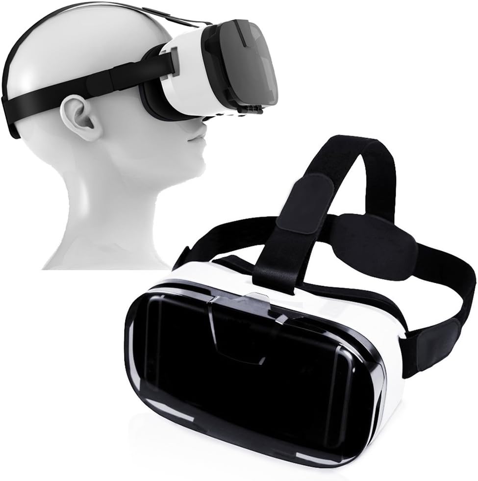 JUSTOP 3D VR Glasses Virtual Reality Headset Box for 4~6.5 inch Screen for Smartphones Iphone Samsung LG Sony Etc