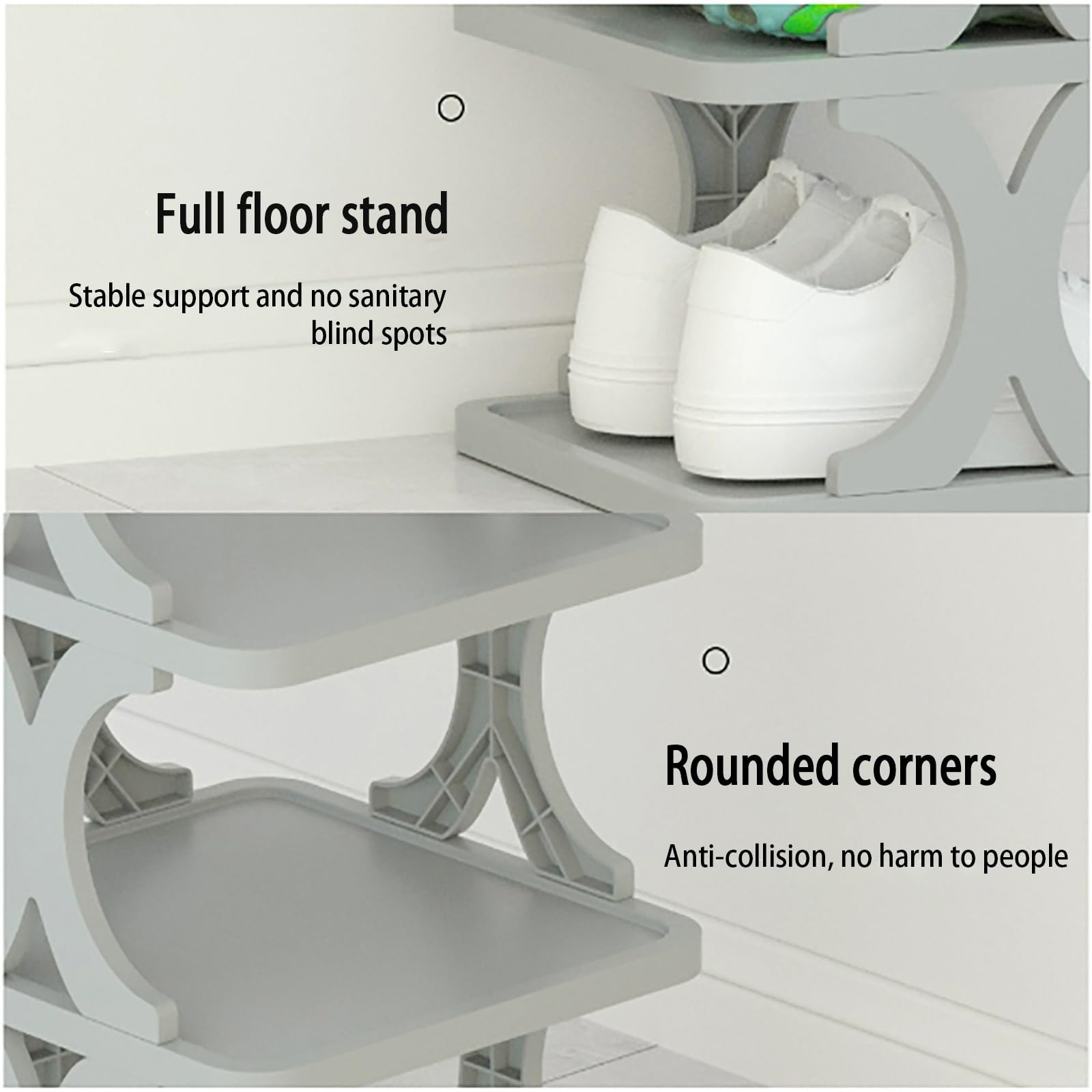 Zapatero Vertical Moderno: Estante de plástico de Varios Niveles Que Ahorra Espacio para entradas pequeñas, dormitorios y Zapatos Deportivos: diseño Alto y Delgado, solución de ALM