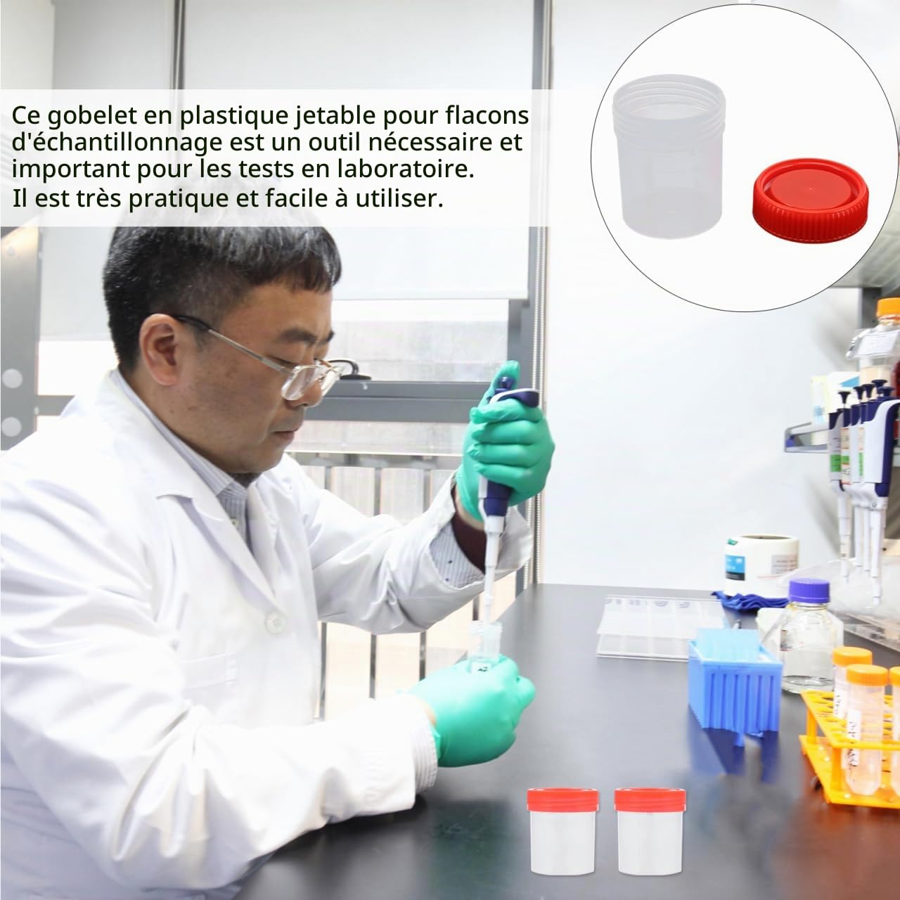 Gatuida Pot Echantillon Urine Gobelet Test Urinaire 30 Pièces Gobelets D'échantillon Avec Couvercles Gobelets En Plastique Avec à Vis Gobelets Avec Couvercles