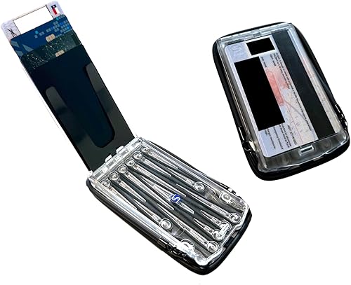 Miniatura 3 de Portatarjetas retráctiles - Soporte retráctil para tarjetas de identificación - Porta tarjetas de identificación retráctiles con funda para teléfono