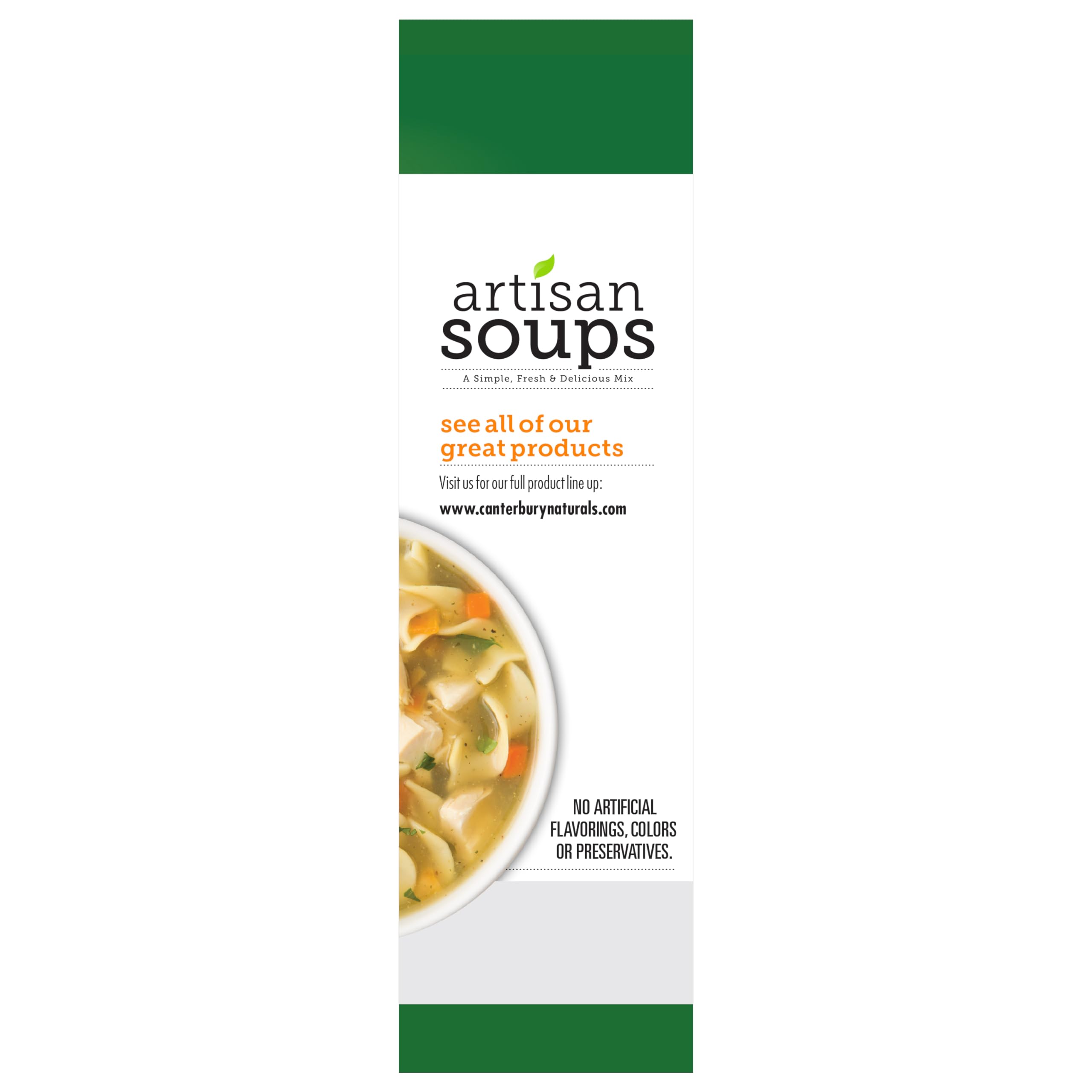 Canterbury Naturals Artisan Soup Mix, Chicken Noodle Soup Mix, Non-GMO, Makes 8 Servings, 6.5-Ounce Bag (Pack of 1)