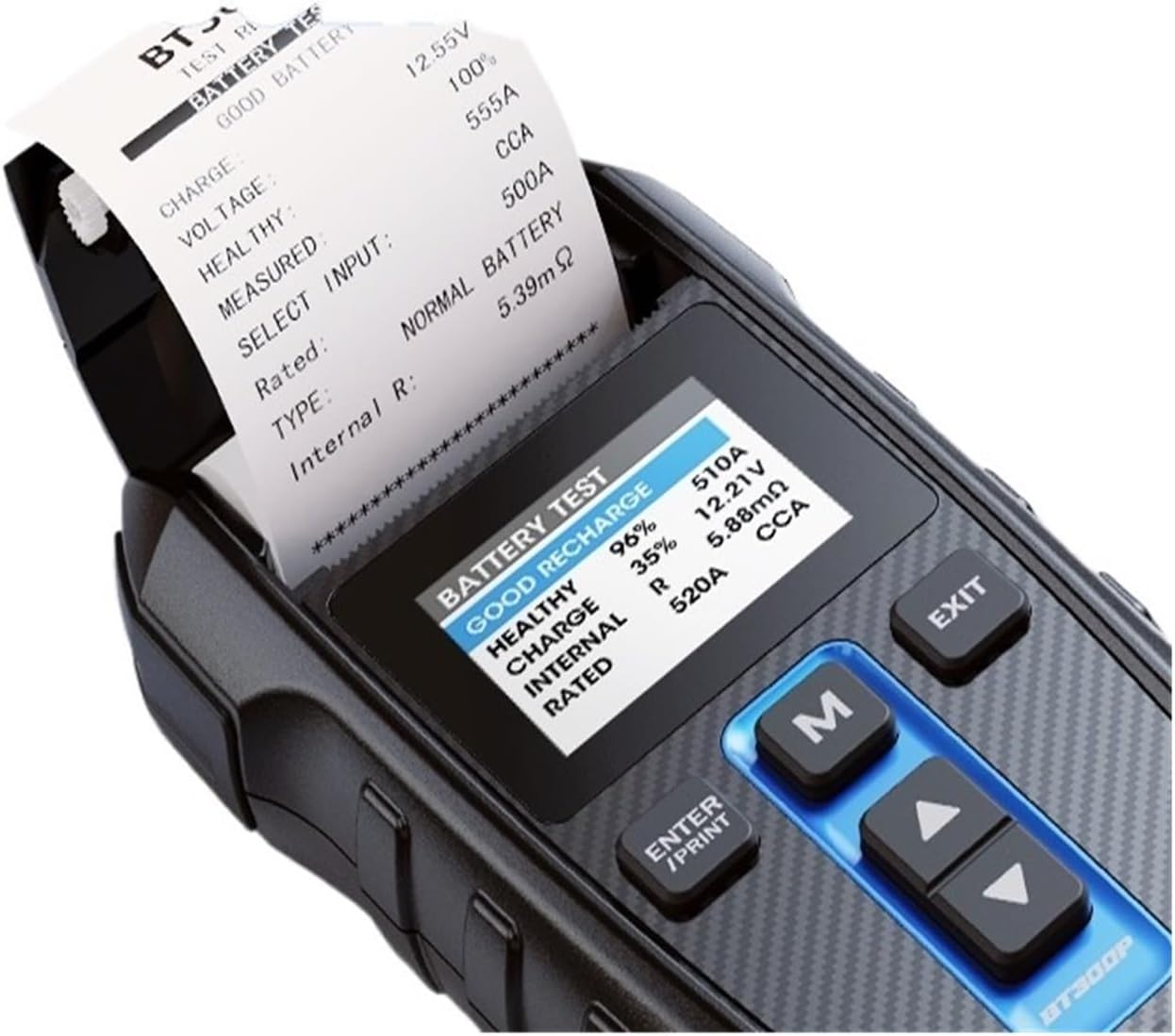 Tester obciążenia akumulatora, Tester akumulatorów BT300P z drukowaniem 12 V cyfrowe narzędzia do wania rozruchu ładowania dla samochodów Auto analizator pojazdu 100-2000CCA