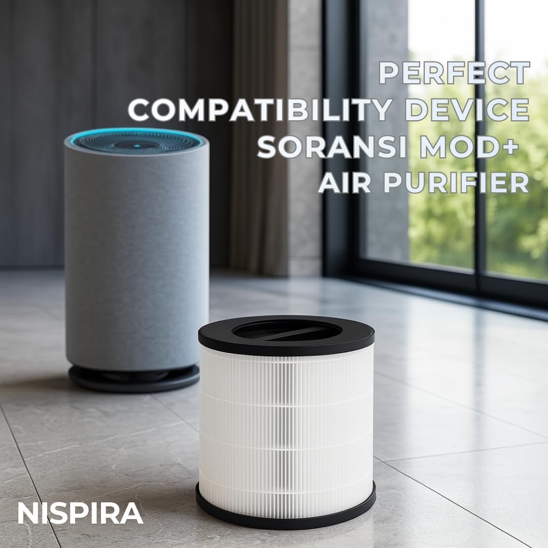 Nispira Mod Plus Mod+ Replacement Filter for Oransi Mod/Mod+ Air Purifier MD01 MD02 True HEPA with Activated Carbon, 1 Pack - Image 6