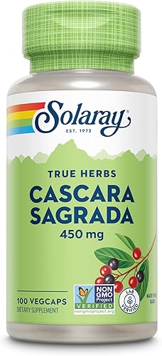 SOLARAY Corteza de sagrada de cáscara, tapa vegetal (Btl-Plástico) 450mg 100ct