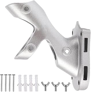Flag Pole Holder Bracket, Wall Mount Heavy Duty Outside House Flag Pole Bracket Outdoor Metal Aluminum Mount with Hardwares - Strong Rust Free, Multi-Position 1 inch Silver