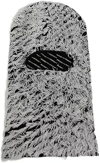 Balclava Ski Mask Women and Men Hairy Face Mask Beanie (White)