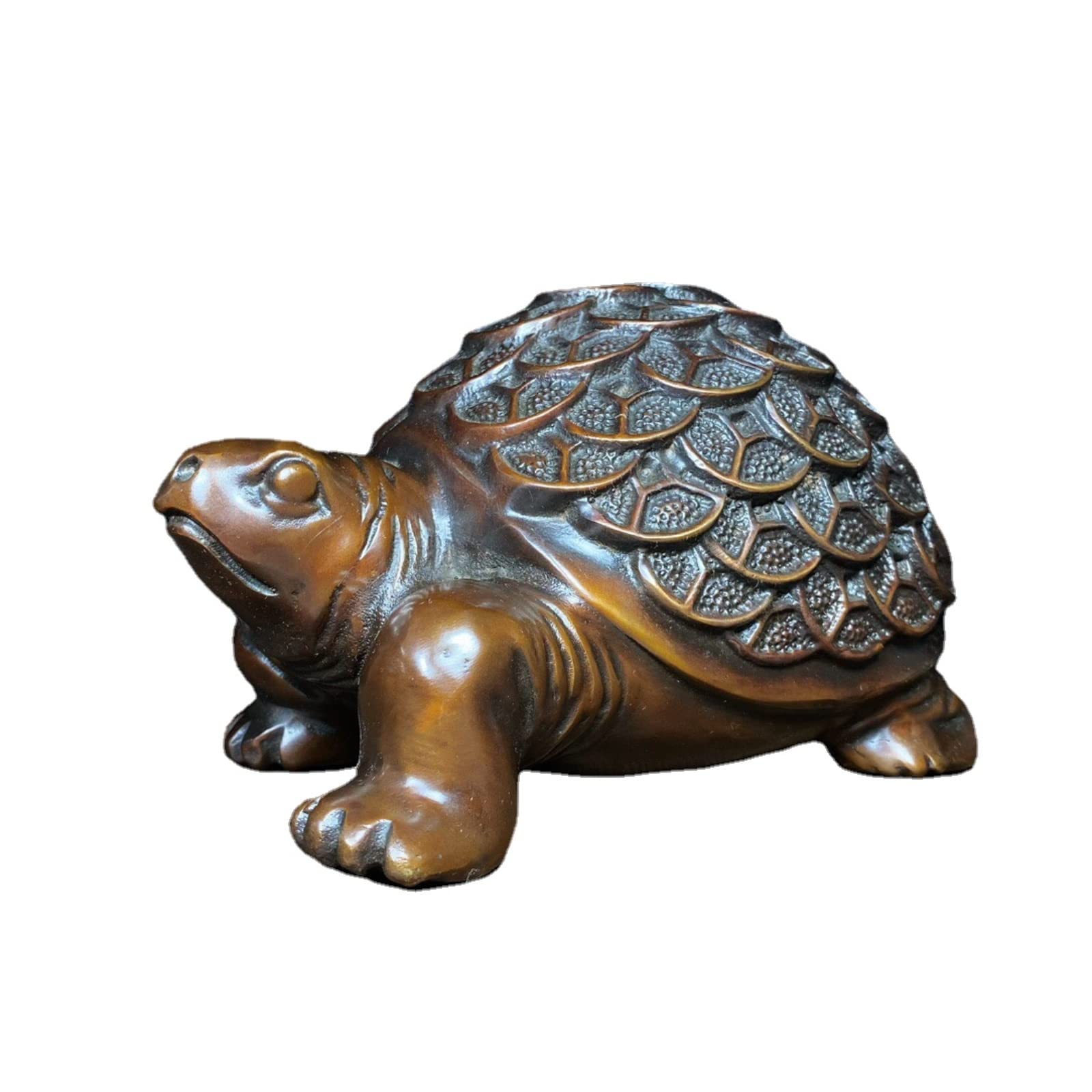 NGDFGR Bronze Tortoise Sculpture,Exquisite Money Gossip Turtle Feng Shui Statue Model Crafts Desktop Ornament Bar Home Living Room Bookshelf Wine Cabinet Decor Accessories