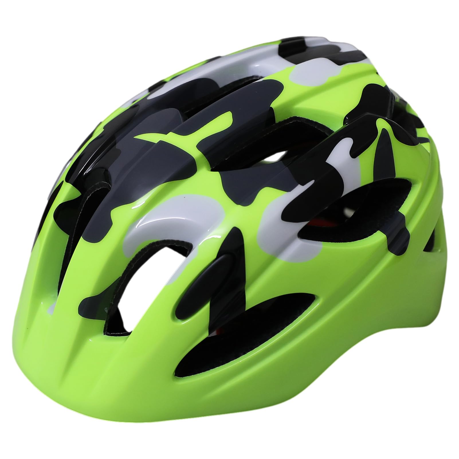 ANUFER Fahrradhelm für Kinder 7-15 Jahre Alt Leicht Einstellbar Draussen Sport Schutz Helm SN602C022 Leuchtendes Grün Sport & Freizeit