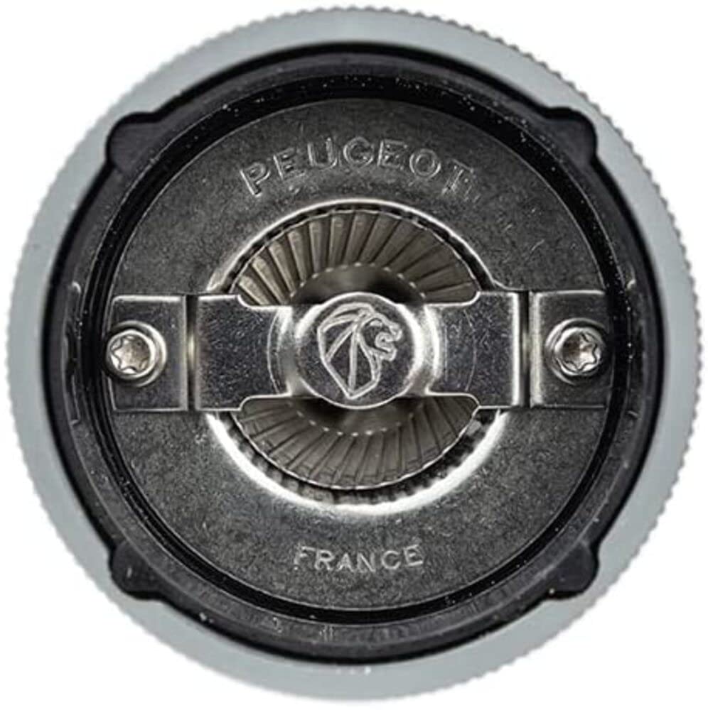 PEUGEOT - Moulin à Sel Line 18 cm - Réglage Classique - Aluminium et Bois Labellisé PEFC - Fabrication Française - Coloris Carbone