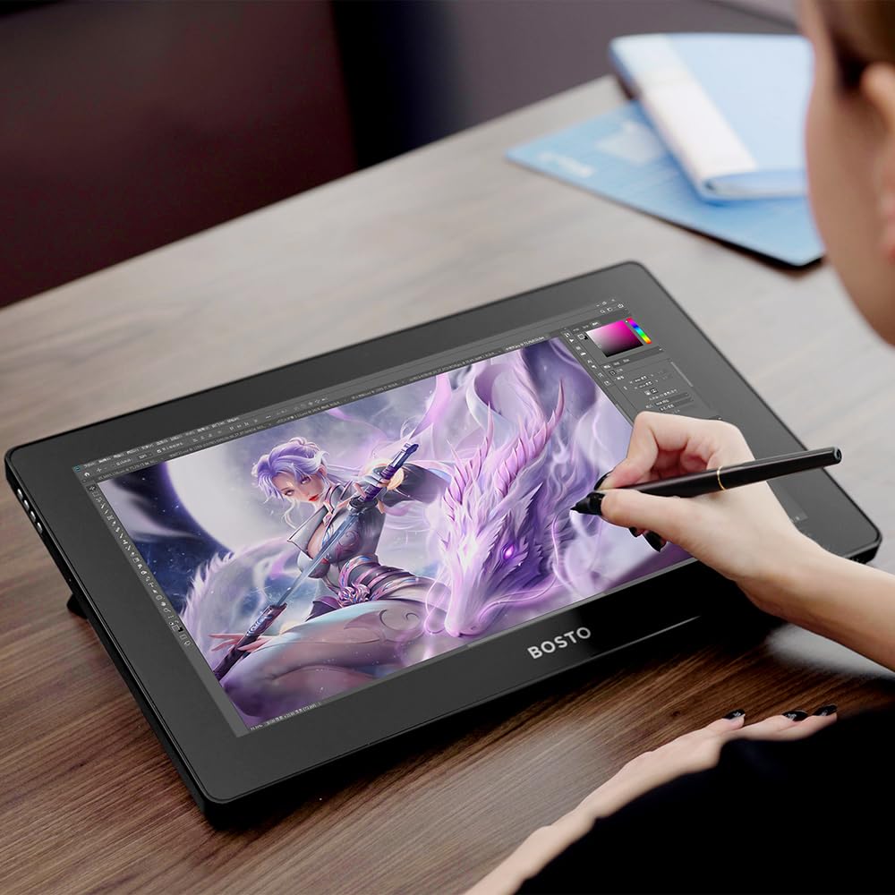 X5 Tavoletta Grafica Display Portatile LCD IPS 15,6 Pollici Blocco Disegno Artistico Digitale Livello di Pressione 16K Stilo Senza batteria Tecnologia Passiva 8 Tasti di scelta rapida