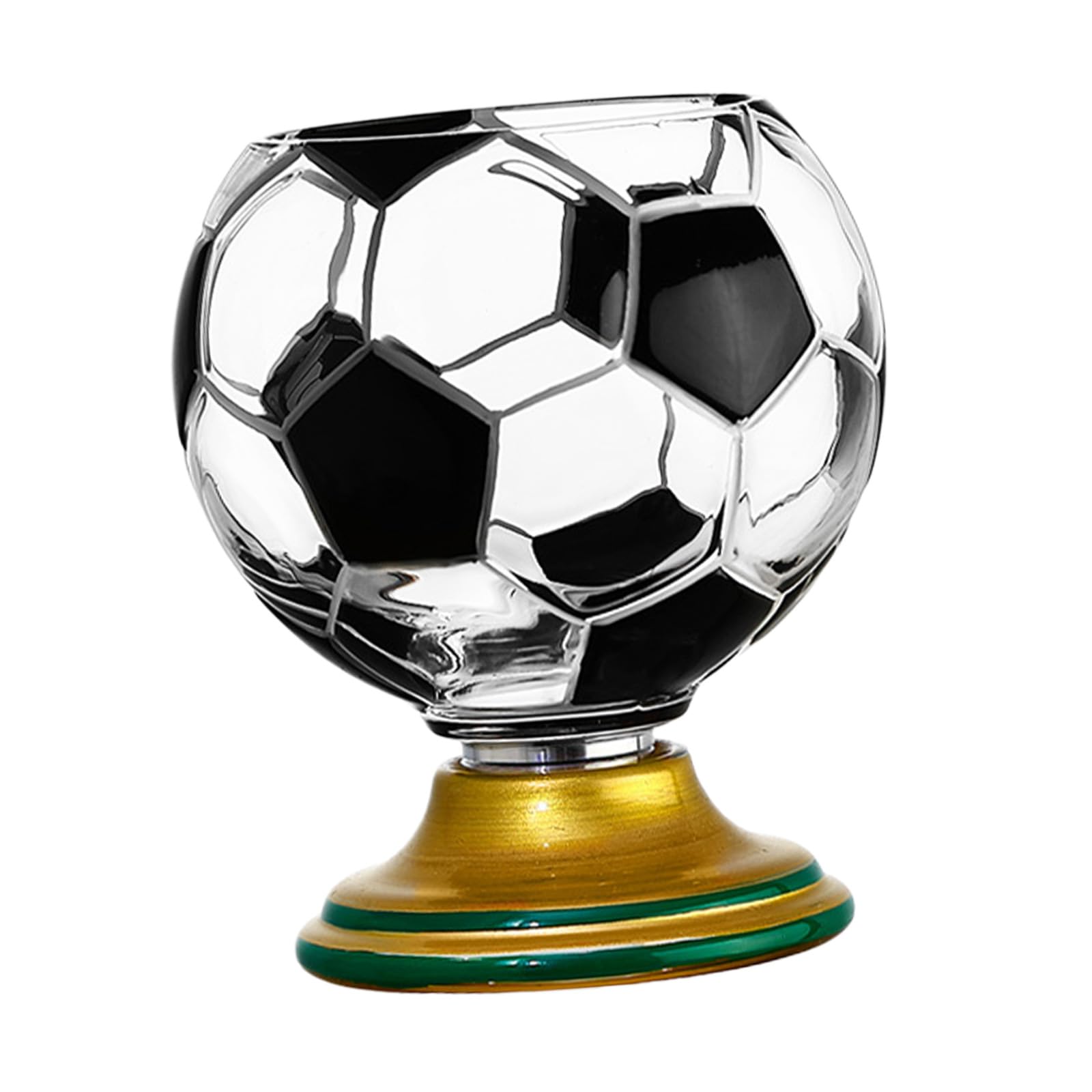 Nucelit Themed Rotatable Glass Ball Cup for Baseball Golf Soccer Basketball Follower and Decorative Accessories Sports Themed Crystal