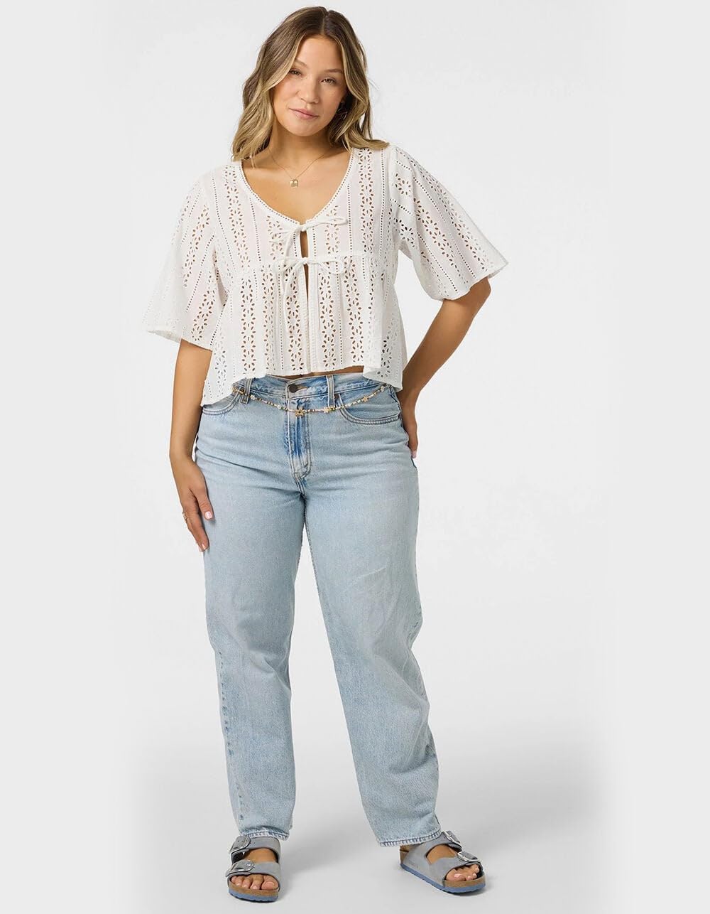 O'Neill Loni Eyelet Top