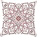 Lieson Fundas de cojín, 1 pieza Fundas de cojín 18x18 45x45CM Patrón de flores Cojines Cubiertas Rojo Blanco, Poliéster