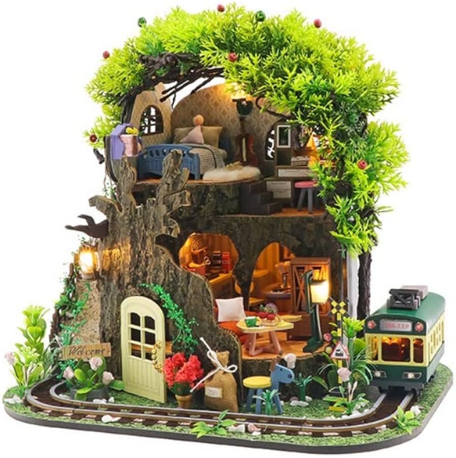 ドールハウス完成品オーダー。森の城 Amazon | FSEARRT ドールハウス 手作りキットセット ミニチュア