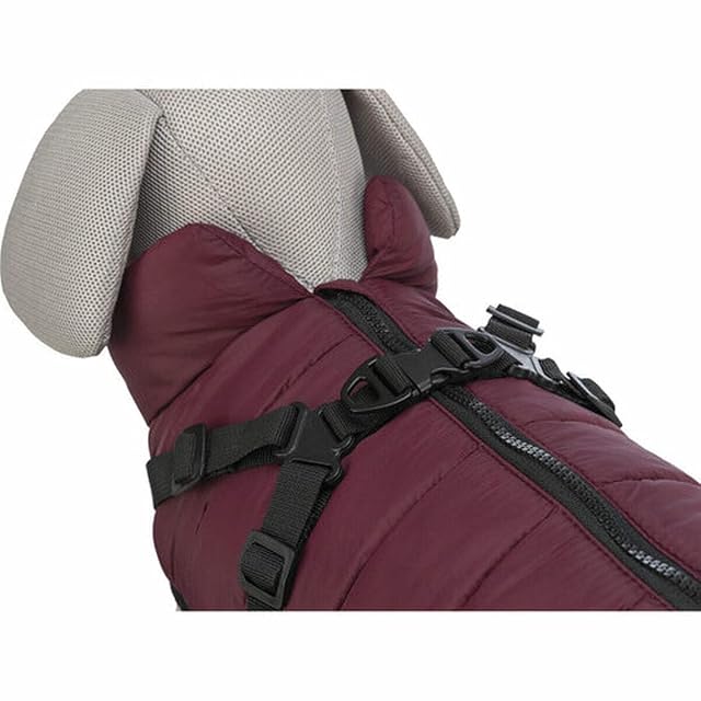 Foto 7 de 8 de TRIXIE Pirou Winter Harness Coat, XS: 27 cm, Sangria, para Perros