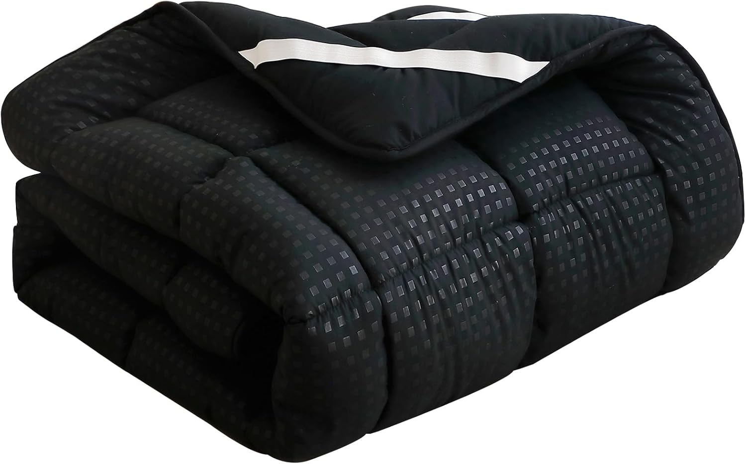 Quilted Fitted Mattress Pad, Elastic Fitted Mattress Topper Protector and Cover Stretches up to 14 Inches Deep, 4 Anchor Elastic Bands, Machine Washable (Black, Full) Black Full