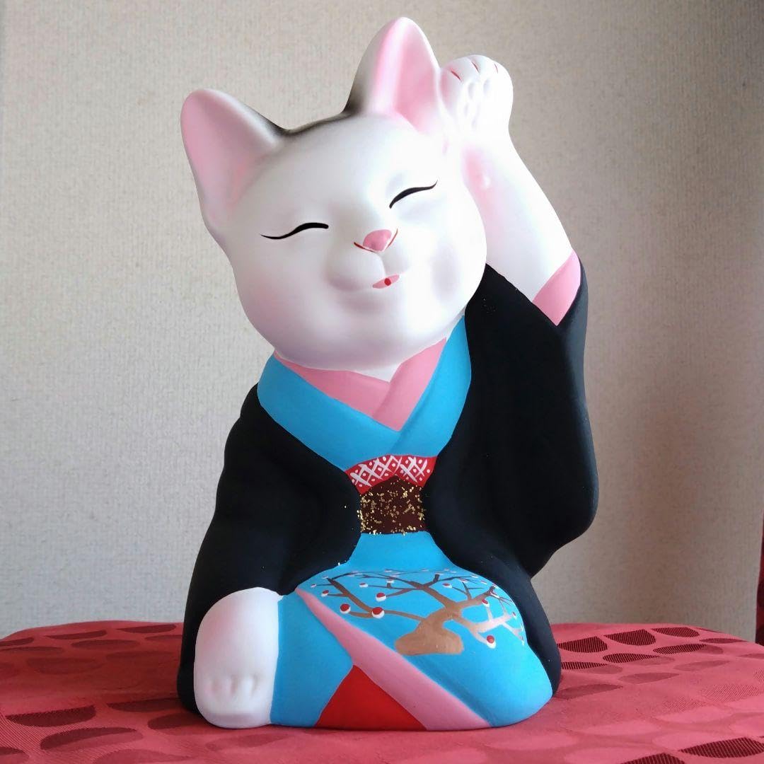 Amazon.co.jp: 1114迄限定値引品『芸者猫8号』人呼び 良縁 招き猫限定