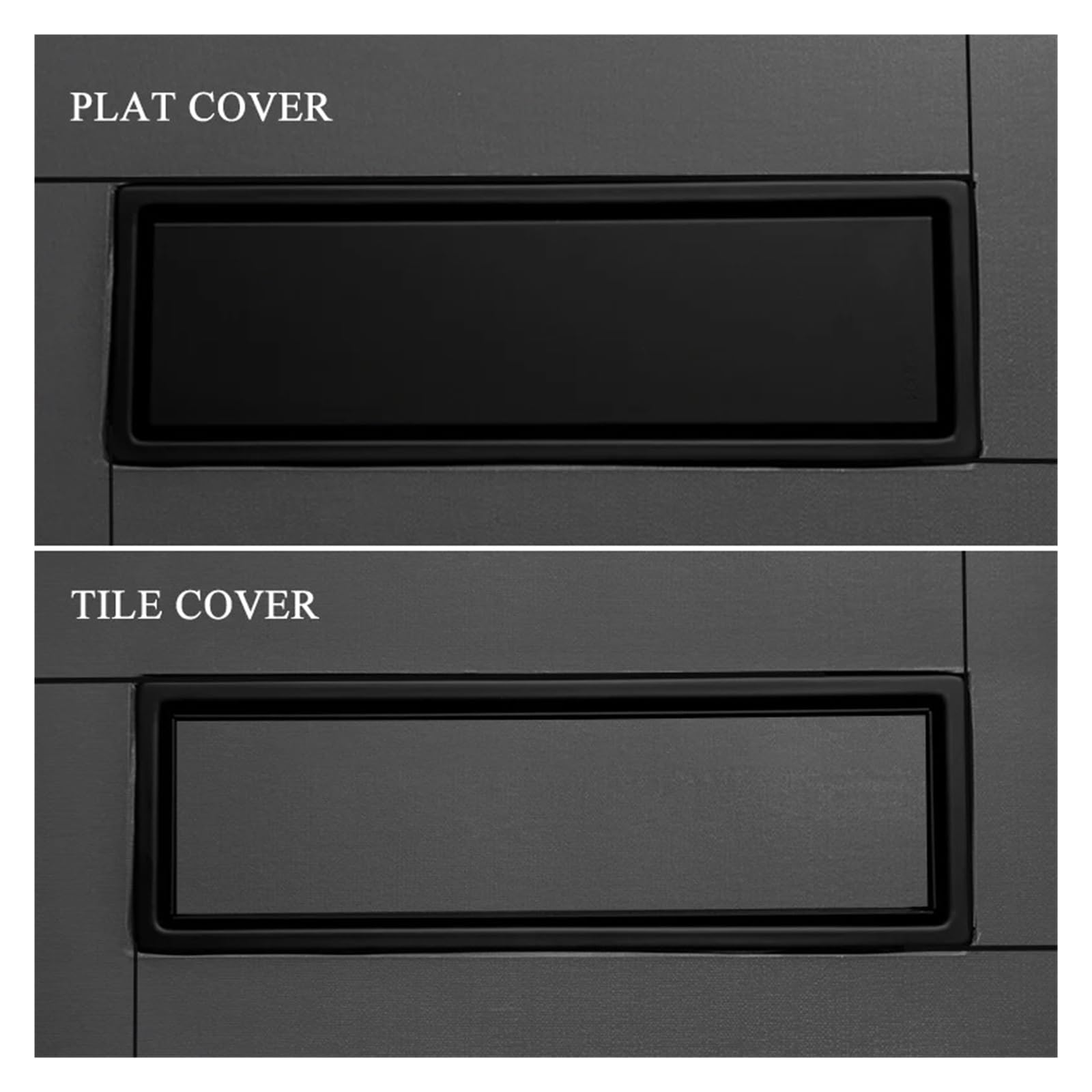 Desagüe Invisible de Acero Inoxidable para Suelo - Tapa de desagüe Rectangular Alargada para baño y Ducha de Cocina - Canal de desagüe de Sellado Profundo BG - Fácil instalación - Diseño Mod