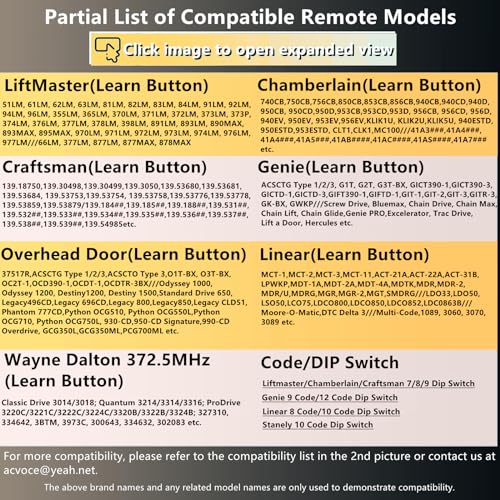 Garage Door Opener Keypad for Liftmaster Chamberlain Craftsman Genie Overhead Linear Wayne Dalton Lift Master Multicode Multi Code Opener, Keyless Entry Outside Remote, Wireless Keypad by Acvoce - Used condition - Image 3