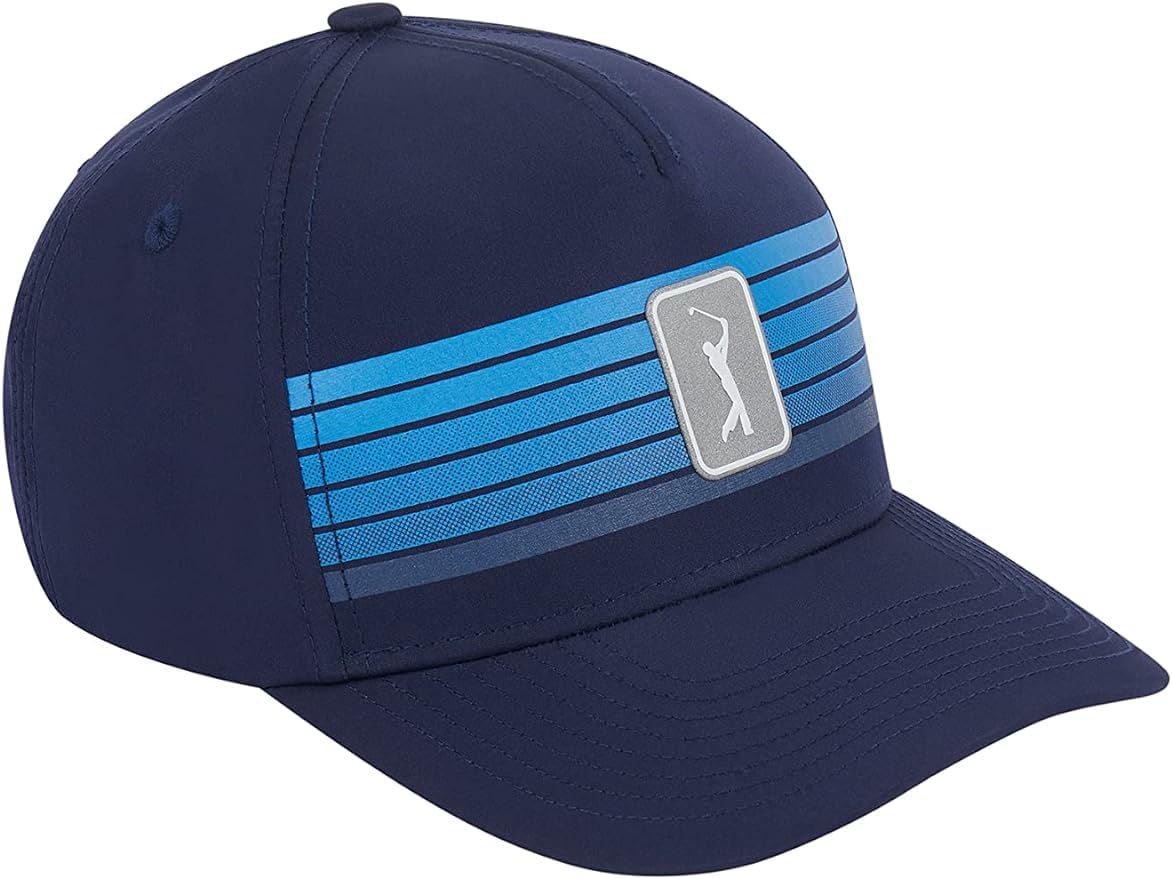 PGA Tour Men's Printed Stripe Cap with Moisture Wicking Technology, Pro Series Range, One Size