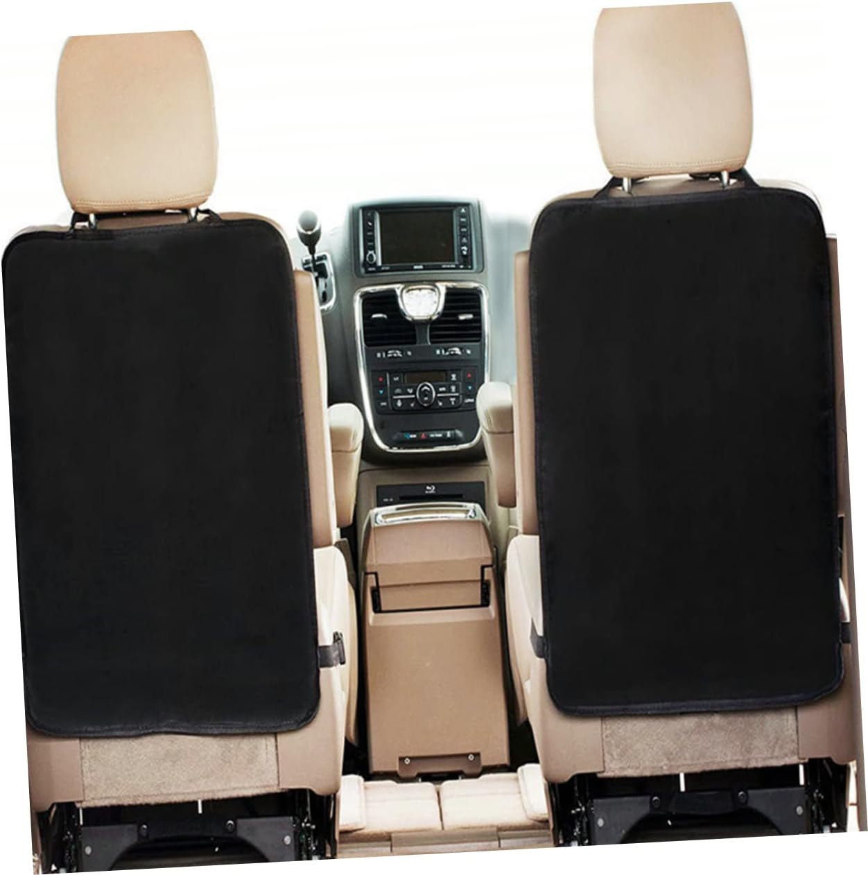 Kisangel 2pcs Car Seat Protector Kick Mats for Rear Seats Auto Backseat Protector Auto Kick Mats