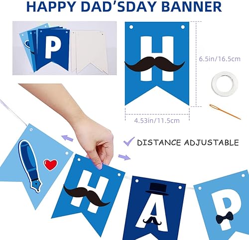 Miniatura 4 de Decoraciones colgantes para el Día del Padre, 25 unidades, decoración del día del padre para el hogar del día del padre, decoración de techo de