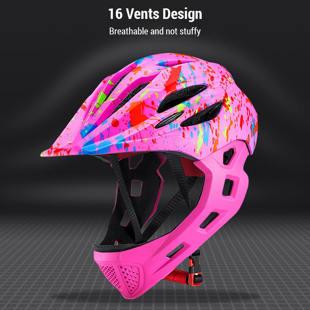 LIXADA Casques de vélo pour Enfants Respirants réglables Casques de vélo intégraux légers pour Tout-Petits avec lumière LED