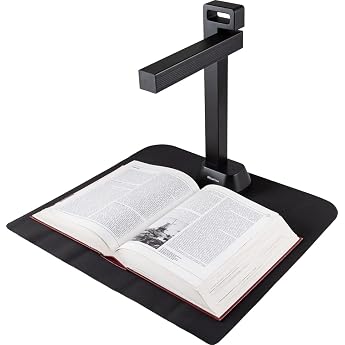 IRIScan Desk Pro 6 Book Scanner Black with 13MP Camera and LED, Scan Books and A3 Documents with OCR, AI Flatlay and Finger R