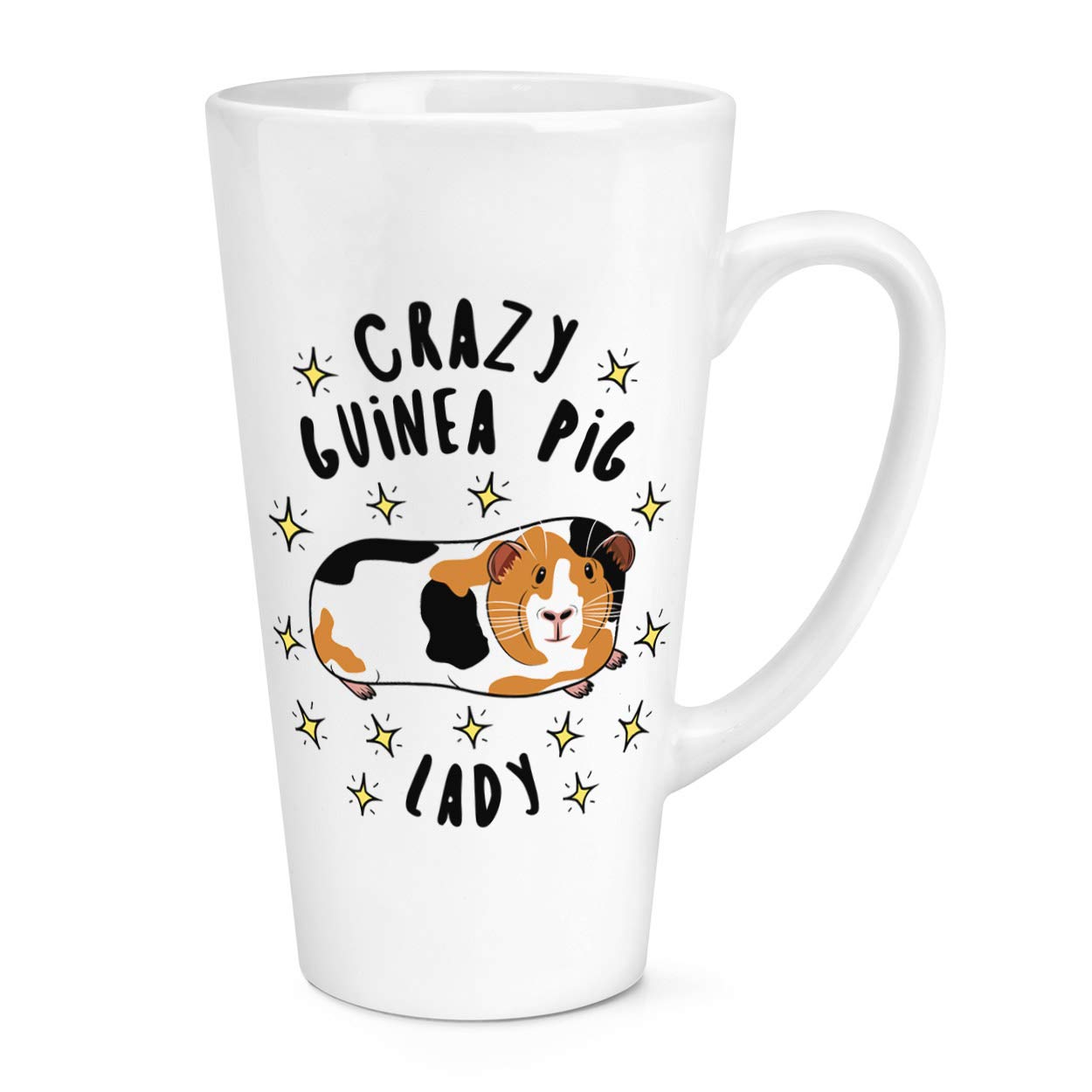 Crazy Guinea Pig Lady Stars 17oz Large Latte Mug Cup