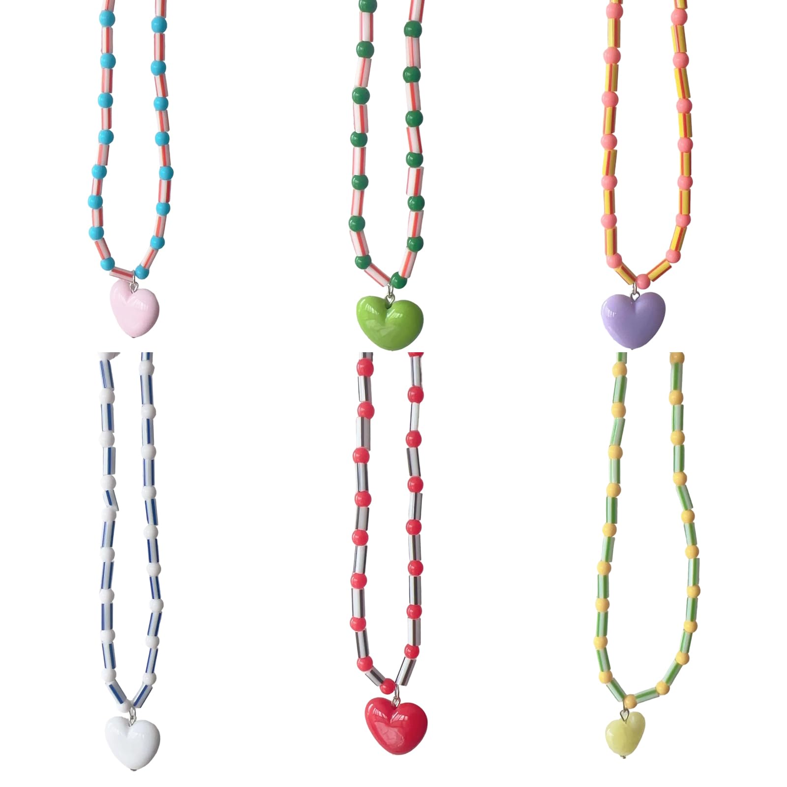 Collana a catena regolabile con perline collana a catena con ciondolo a cuore ciondolo a forma di cuore gioielli per collo in resina texture per collane quotidiane per donne